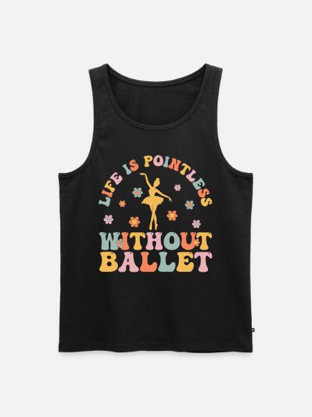 Groovy Ballerina - Men's Premium Organic Tank Top - black