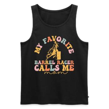Groovy Barrel Racing - Männer Premium Bio Tank Top - Schwarz - Vorne - AI Model Male 178 light (178cm)