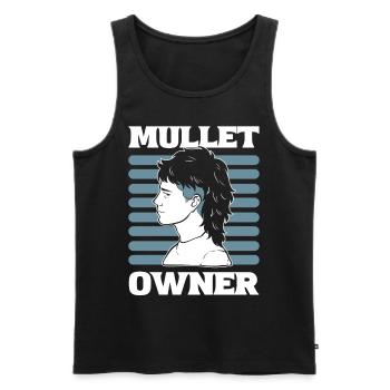 Mullet Owner Hairstyle Mullet Pride - Men's Premium Organic Tank Top - black - Front - AI Model Male 178 light (178cm)