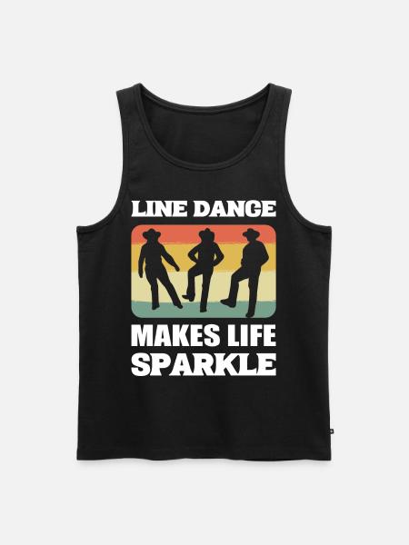 Line Dancing Makes Life Sparkle Line Dance Line - Men's Premium Organic Tank Top - black