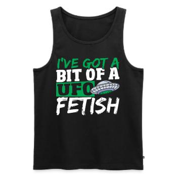 Alien Hunter I've Got A Bit Of A UFO Fetish - Men's Premium Organic Tank Top - black - Front - Michal (187cm)