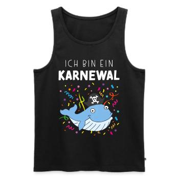 Ich bin ein Karnewal Karneval Konfetti Piraten - Männer Premium Bio Tank Top - Schwarz - Vorne - Michal (187cm)