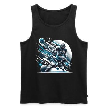 American Football Football Football Helm Football - Männer Premium Bio Tank Top - Schwarz - Vorne - Michal (187cm)