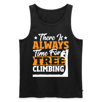 There Is Always Time For Tree Climbing Tree - Männer Premium Bio Tank Top - Schwarz - Vorne - AI Model Male 178 light (178cm)