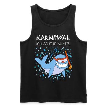 Karneval Konfetti Sommerpause Meer Tauchen Strand - Männer Premium Bio Tank Top - Schwarz - Vorne - Michal (187cm)