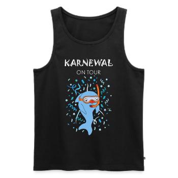 Karneval Konfetti Sommerferien Urlaub Mallorca - Männer Premium Bio Tank Top - Schwarz - Vorne - Michal (187cm)