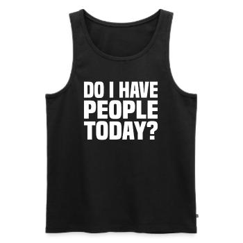 Misanthrope Antisocial Introvert - Men's Premium Organic Tank Top - black - Front - AI Model Male 178 light (178cm)