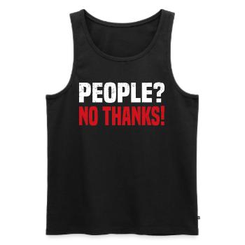 Misanthrope Antisocial Introvert - Men's Premium Organic Tank Top - black - Front - AI Model Male 178 light (178cm)