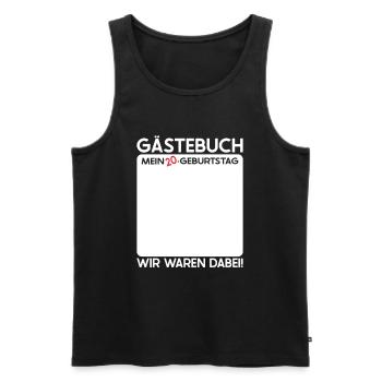 20. Geburtstag Gästebuch 20 Geburtstagsparty - Männer Premium Bio Tank Top - Schwarz - Vorne - Michal (187cm)