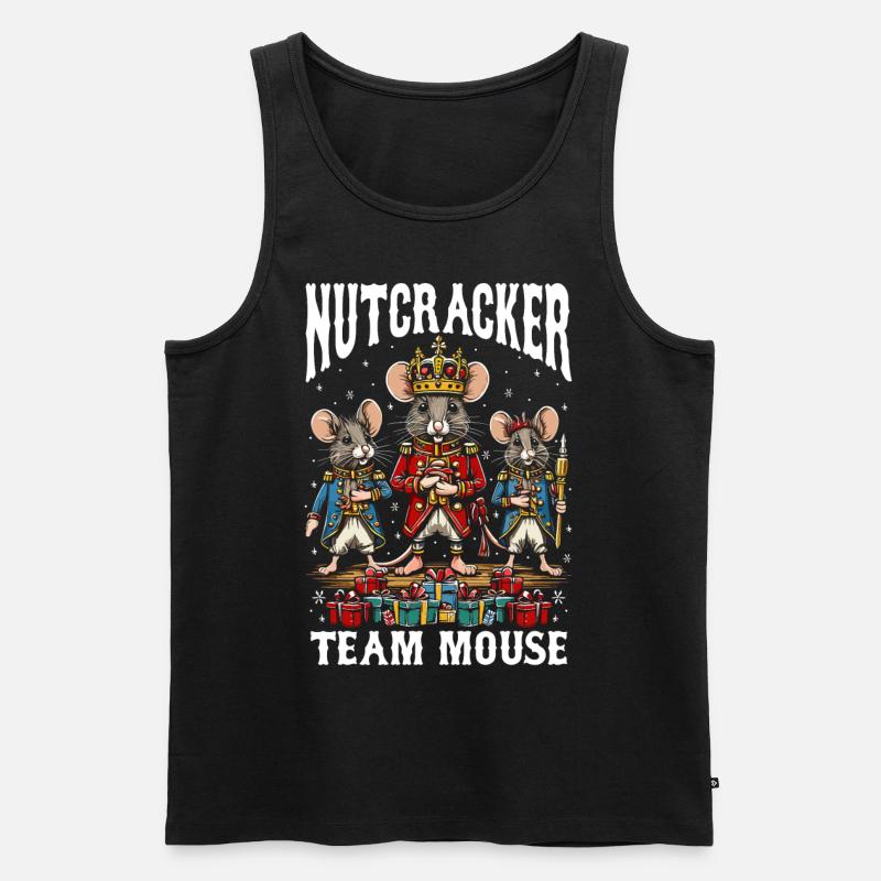 Nutcracker Team Mouse - Männer Premium Bio Tank Top - Schwarz