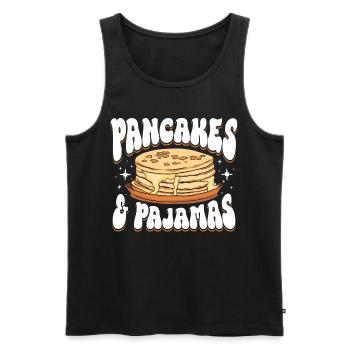 Crêpes et pyjamas - Débardeur bio Premium Homme - noir - Devant - Michal (187cm)