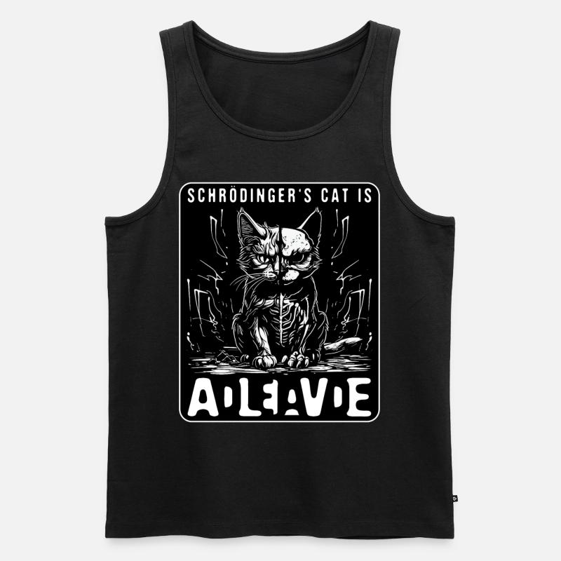 Schrodinger's Cat Dead And Alive - Männer Premium Bio Tank Top - Schwarz