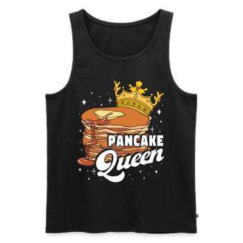 Pancake Queen - Men's Premium Organic Tank Top - black - Front - AI Model Male 178 light (178cm)