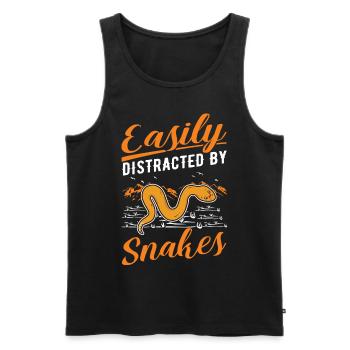 Snake Owner Corn Snake Snake - Men's Premium Organic Tank Top - black - Front - AI Model Male 178 light (178cm)