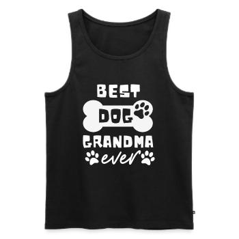 Meilleurs chiens Mamie Drôle Amoureux Des Chiens Disant - Débardeur bio Premium Homme - noir - Devant - Michal (187cm)