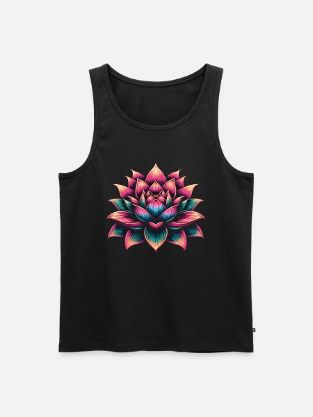 Lotus Flower - Men's Premium Organic Tank Top - black