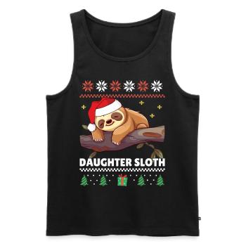 Fille Paresseux Mignon Paresseux Noël Moche Noël - Débardeur bio Premium Homme - noir - Devant - Michal (187cm)