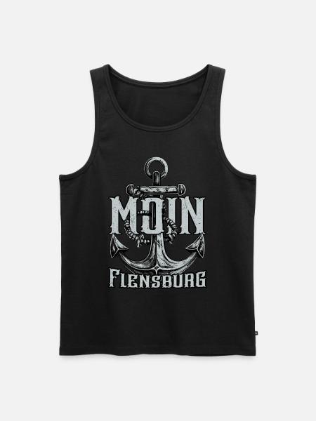 Moin Flensburg - Männer Premium Bio Tank Top - Schwarz