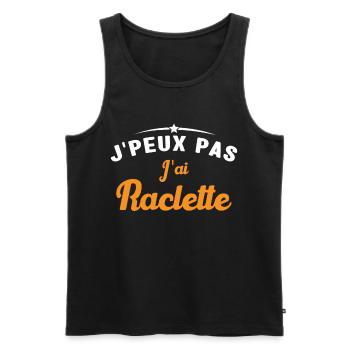 J'peux pas j'ai raclette - Débardeur bio Premium Homme - noir - Devant - Michal (187cm)