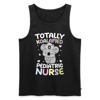 Totally Koalafied Pediatric Nurse - Männer Premium Bio Tank Top - Schwarz - Vorne - Michal (187cm)