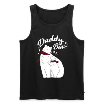 Daddy Bear - Männer Premium Bio Tank Top - Schwarz - Vorne - AI Model Male 178 light (178cm)