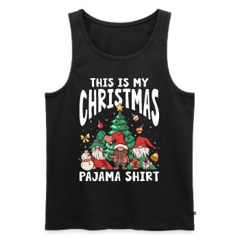 C’est ma chemise de pyjama de Noël - Débardeur bio Premium Homme - noir - Devant - AI Model Male 178 light (178cm)