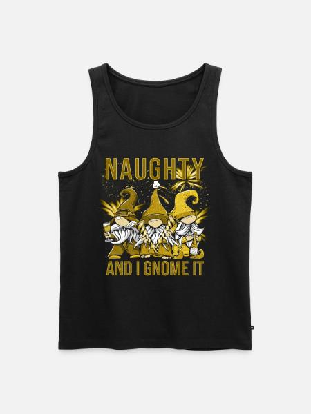 Naughty And I Gnome It - Men's Premium Organic Tank Top - black