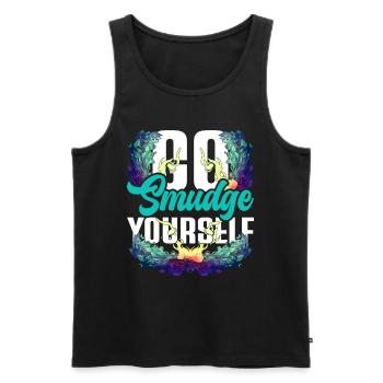 Smudging Wohnung Ausräuchern - Männer Premium Bio Tank Top - Schwarz - Vorne - Michal (187cm)