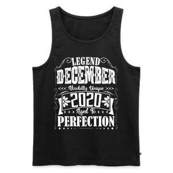 December 2020. Birthday gift December 2020 - Men's Premium Organic Tank Top - black - Front - Michal (187cm)