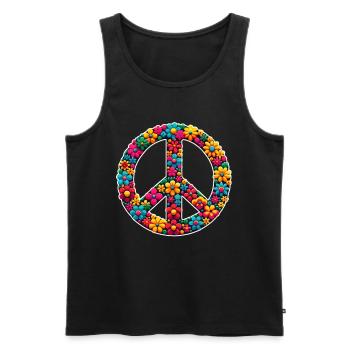 70er Jahre 1970er 60er Jahre Party Outfit Kostüm - Männer Premium Bio Tank Top - Schwarz - Vorne - Michal (187cm)