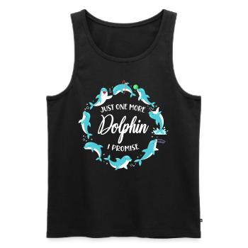 Dauphin Juste un dauphin de plus I - Débardeur bio Premium Homme - noir - Devant - Michal (187cm)