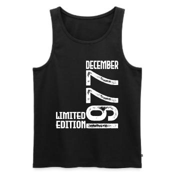 December 1977 Anniversary Gift. December 1977. - Men's Premium Organic Tank Top - black - Front - Michal (187cm)
