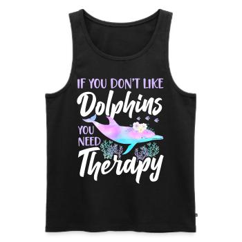 Dauphin si vous n’aimez pas les dauphins - Débardeur bio Premium Homme - noir - Devant - Michal (187cm)