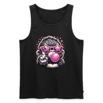 Gorilla with sunglasses - Men's Premium Organic Tank Top - black - Front - Michal (187cm)