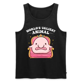 Drôle de poisson blob - Débardeur bio Premium Homme - noir - Devant - Michal (187cm)