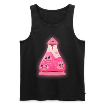 Kawaii Blobfish Lava Lamp - Men's Premium Organic Tank Top - black - Front - AI Model Male 178 light (178cm)