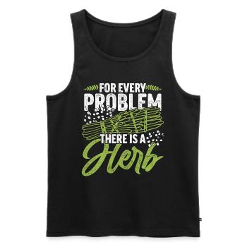 Smudging Wohnung Ausräuchern - Männer Premium Bio Tank Top - Schwarz - Vorne - Michal (187cm)