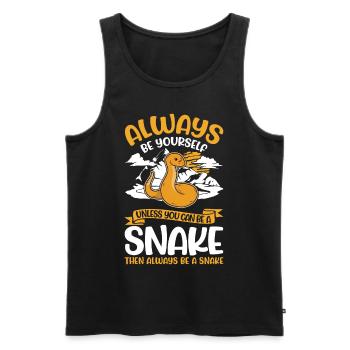 Always Be Yourself Snake Schlange - Men's Premium Organic Tank Top - black - Front - Michal (187cm)