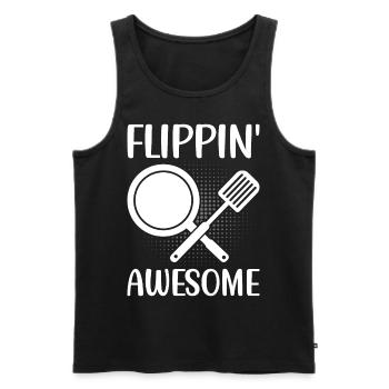 Funny Pancake Maker - Men's Premium Organic Tank Top - black - Front - Michal (187cm)