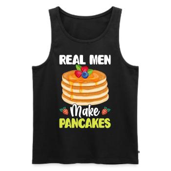Pancake Maker - Men's Premium Organic Tank Top - black - Front - AI Model Male 178 light (178cm)