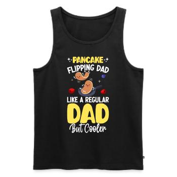 Funny Pancake Maker - Men's Premium Organic Tank Top - black - Front - AI Model Male 178 light (178cm)