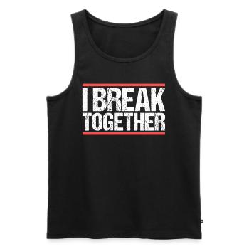 I break together Denglisch - Men's Premium Organic Tank Top - black - Front - Michal (187cm)