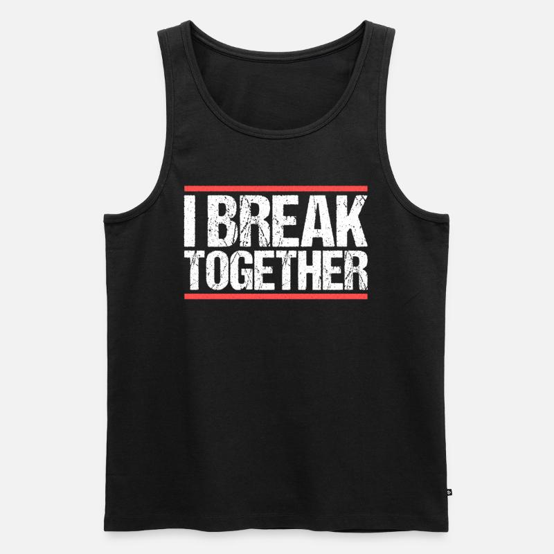 I break together Denglisch - Männer Premium Bio Tank Top - Schwarz