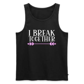 I break together Denglisch - Men's Premium Organic Tank Top - black - Front - Michal (187cm)