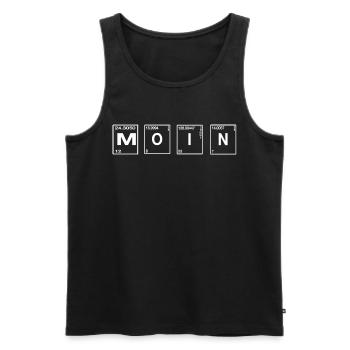 Moin - Männer Premium Bio Tank Top - Schwarz - Vorne - Michal (187cm)
