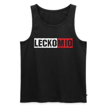 Lecko Mio Saarland Saarländischer Spruch - Männer Premium Bio Tank Top - Schwarz - Vorne - Michal (187cm)