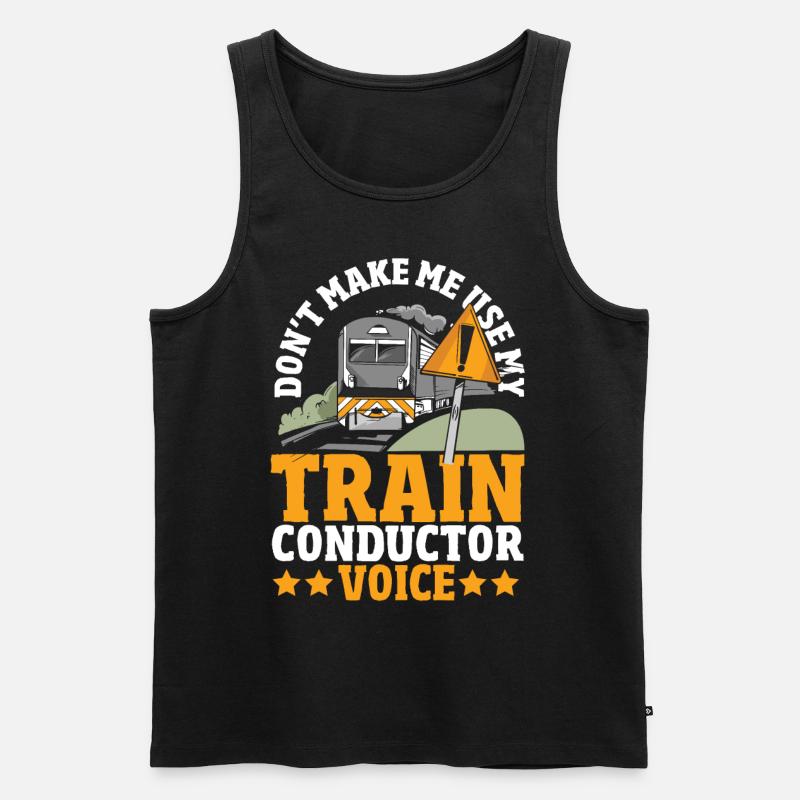 Ne m’oblige pas à utiliser mon train Conducteur Voice Train - Débardeur bio Premium Homme - noir