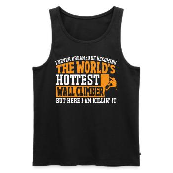 Wall Climbing The World's Hottest Wall Climber - Männer Premium Bio Tank Top - Schwarz - Vorne - AI Model Male 178 light (178cm)