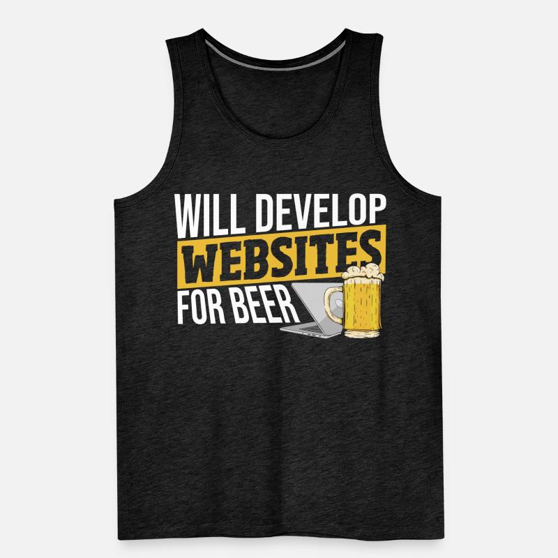 Will Develop Websites For Beer Web Developer Men's Premium Organic Tank Top
