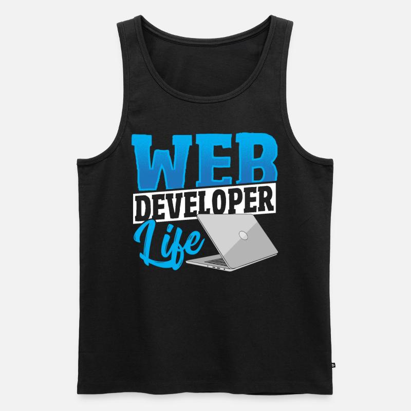 Web Developer Life Web Developer Programmer - Männer Premium Bio Tank Top - Schwarz